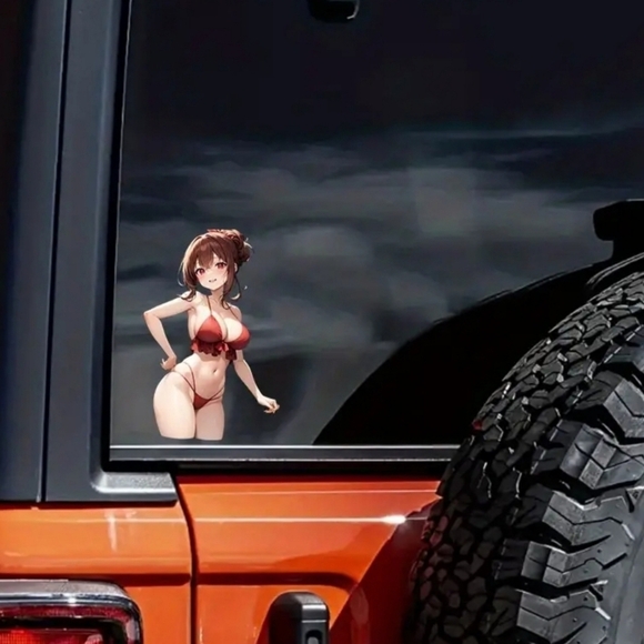 Sticker – Beach Time Anime – Let’s Go For A Swim – Waterproof Vinyl Decal 3/$20 - Picture 1 of 7